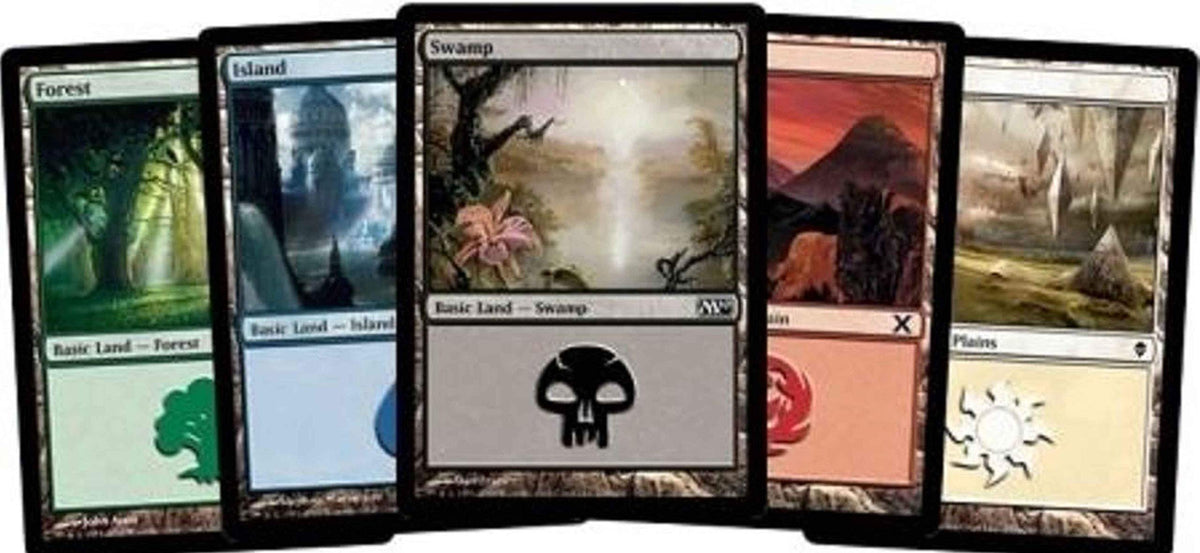 Magic: The Gathering basic lands collection – 100 Plains for reliable mana.