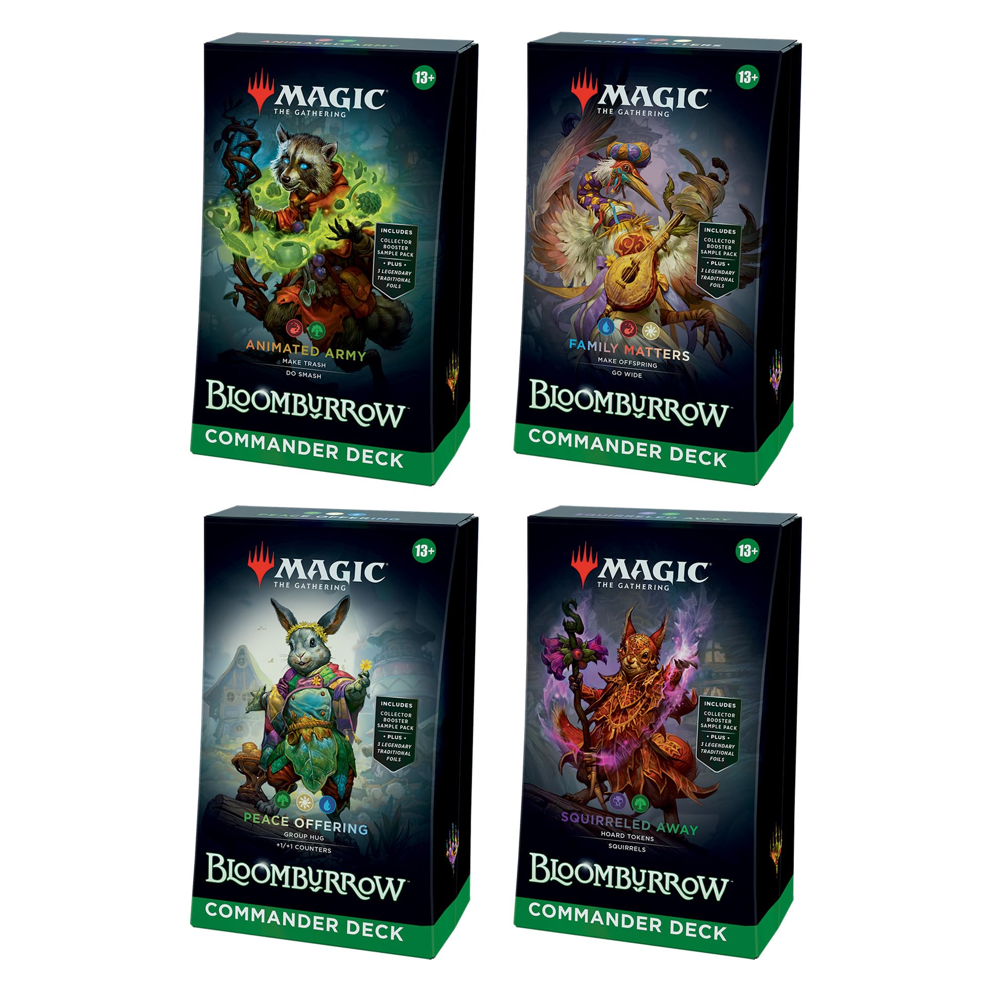 Magic The Gathering Bloomburrow Animated Army deck art shows bold critter battles