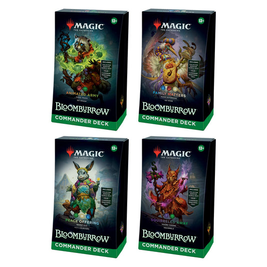 Magic The Gathering Bloomburrow Animated Army deck art shows bold critter battles