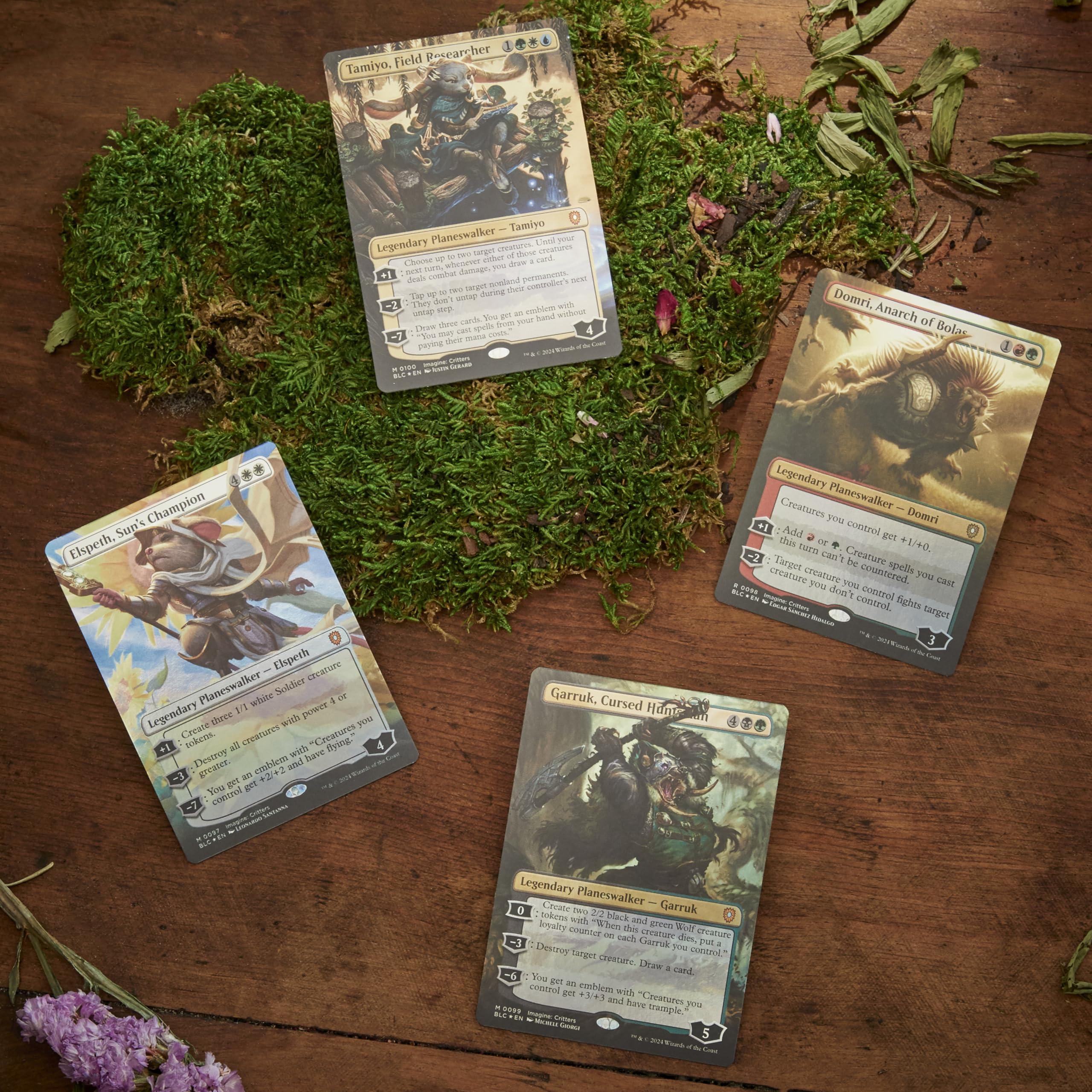 Magic The Gathering Bloomburrow Collector Booster Sample Pack image with rare cards