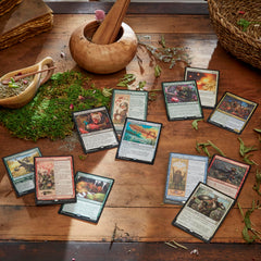 Magic The Gathering Bloomburrow Life Wheel and deck box setup for organized play