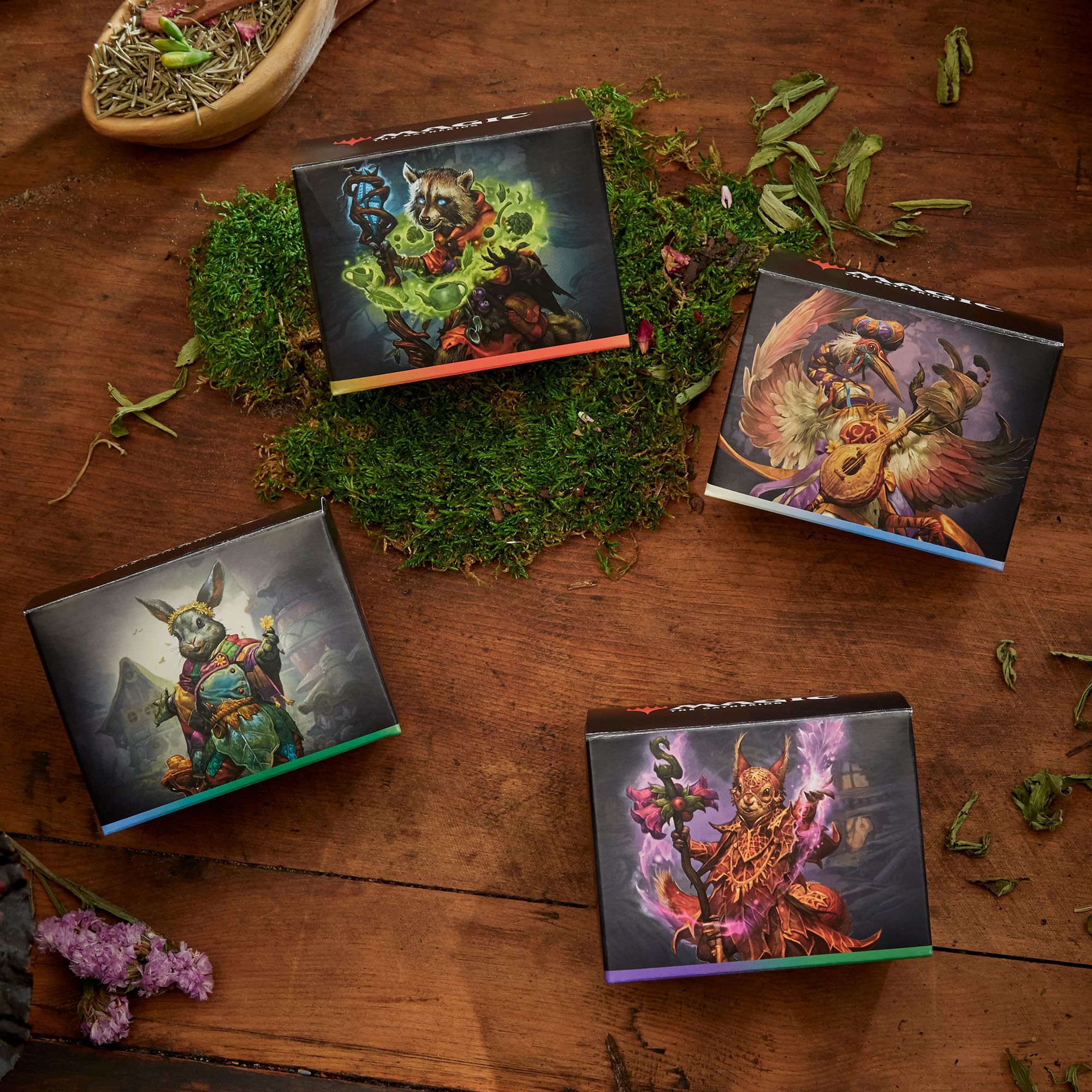 Magic The Gathering Bloomburrow Peace Offering deck art emphasizes friendly interactions