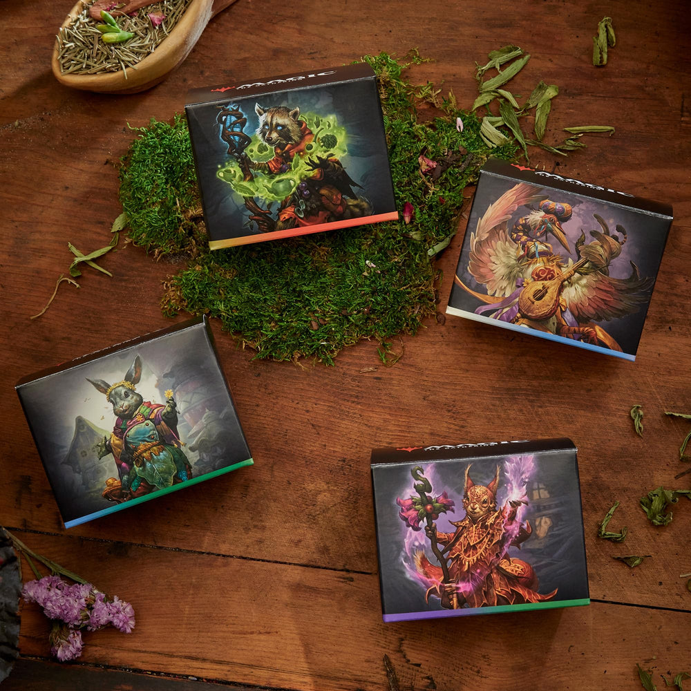 Magic The Gathering Bloomburrow Peace Offering deck art emphasizes friendly interactions