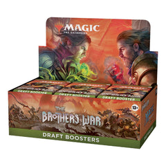 Magic: The Gathering Brothers' War booster box front view for display and gifting.