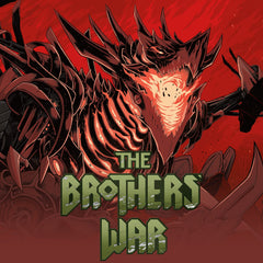 Magic: The Gathering Brothers’ War Collector Booster pack on table ready to open