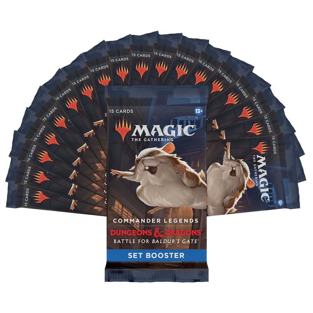 Magic: The Gathering Baldur's Gate card spread for deck planning.
