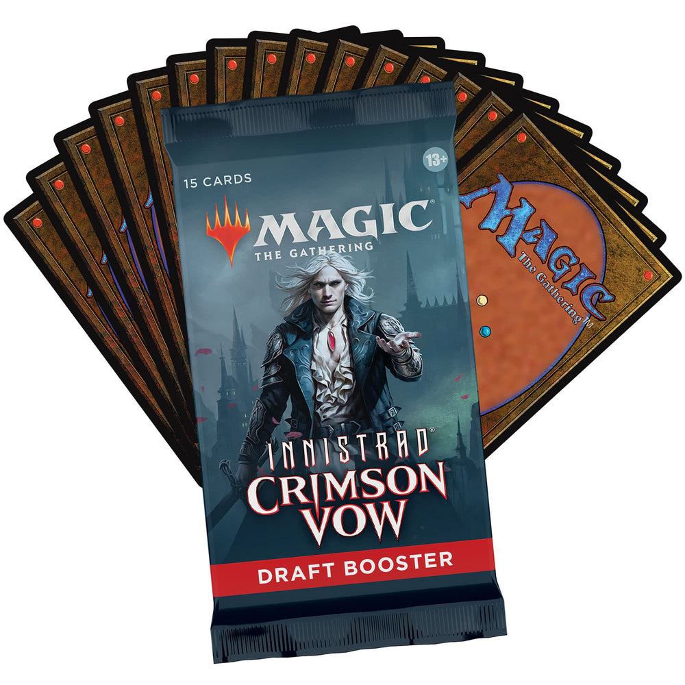 Magic: The Gathering Innistrad Crimson Vow Eternal Night full-art land enhances draft visuals.