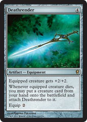 Magic: The Gathering Deathrender card from Conspiracy showcases collectible artwork for MTG fans.