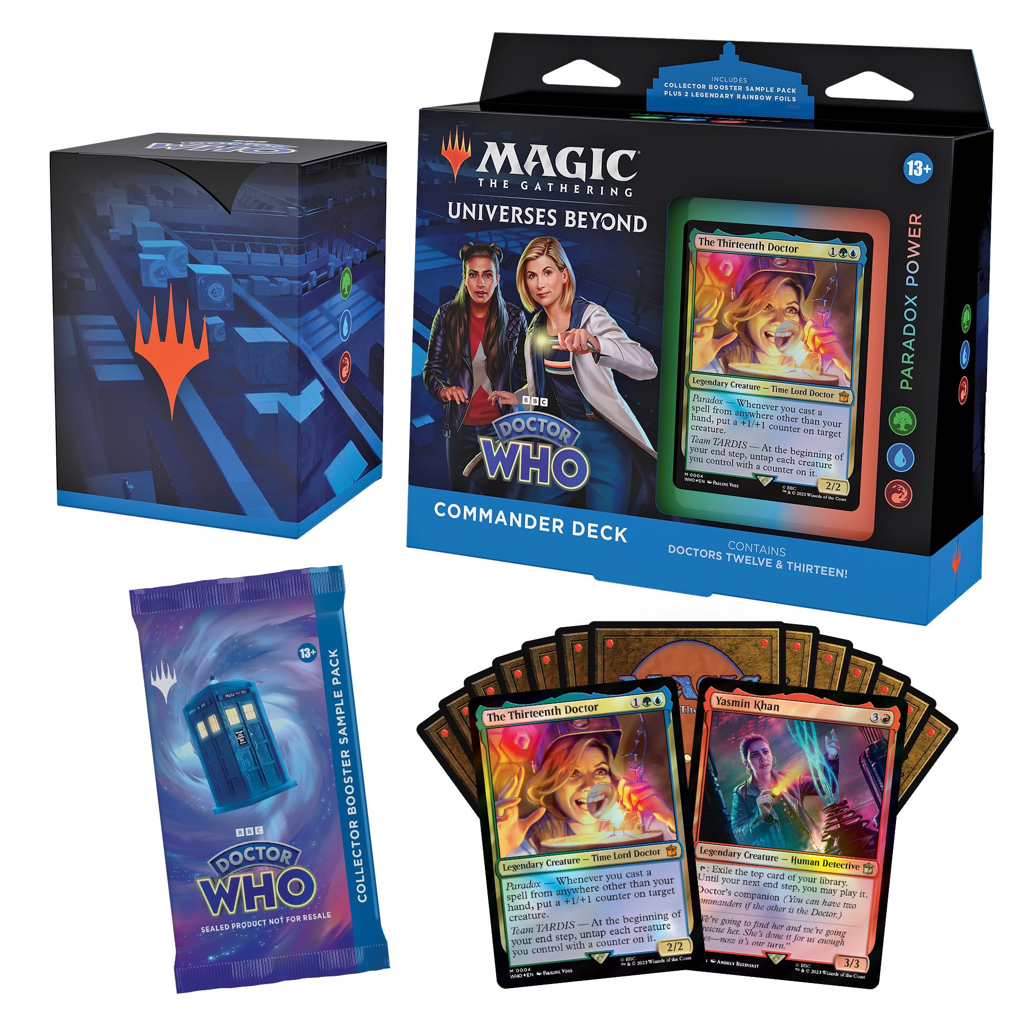 Magic: The Gathering Doctor Who Paradox Power deck front view, ready for epic multiplayer games.