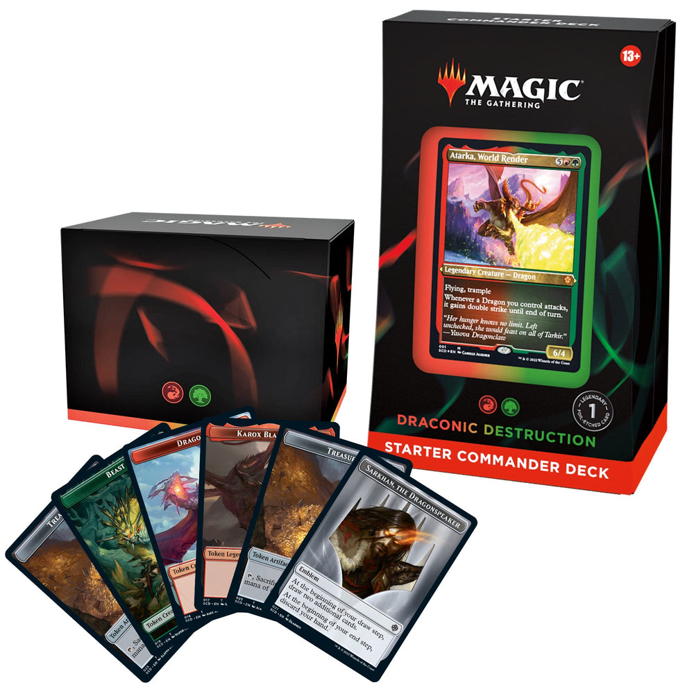 Magic: The Gathering Draconic Destruction deck box, ready-to-play set.