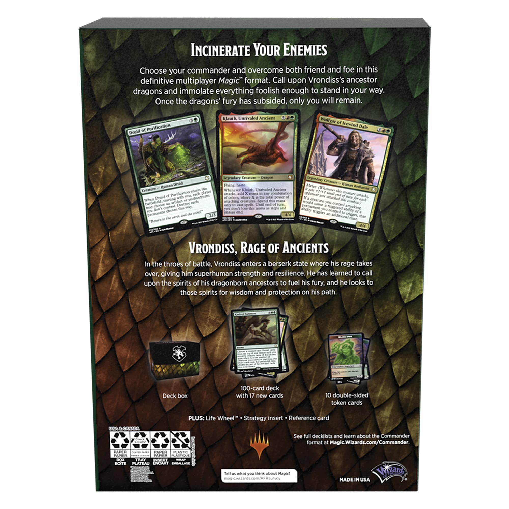 Magic: The Gathering Draconic Rage deck box keeps sleeved cards organized and portable.