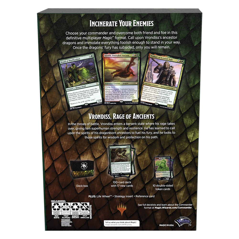 Magic: The Gathering Draconic Rage deck box keeps sleeved cards organized and portable.