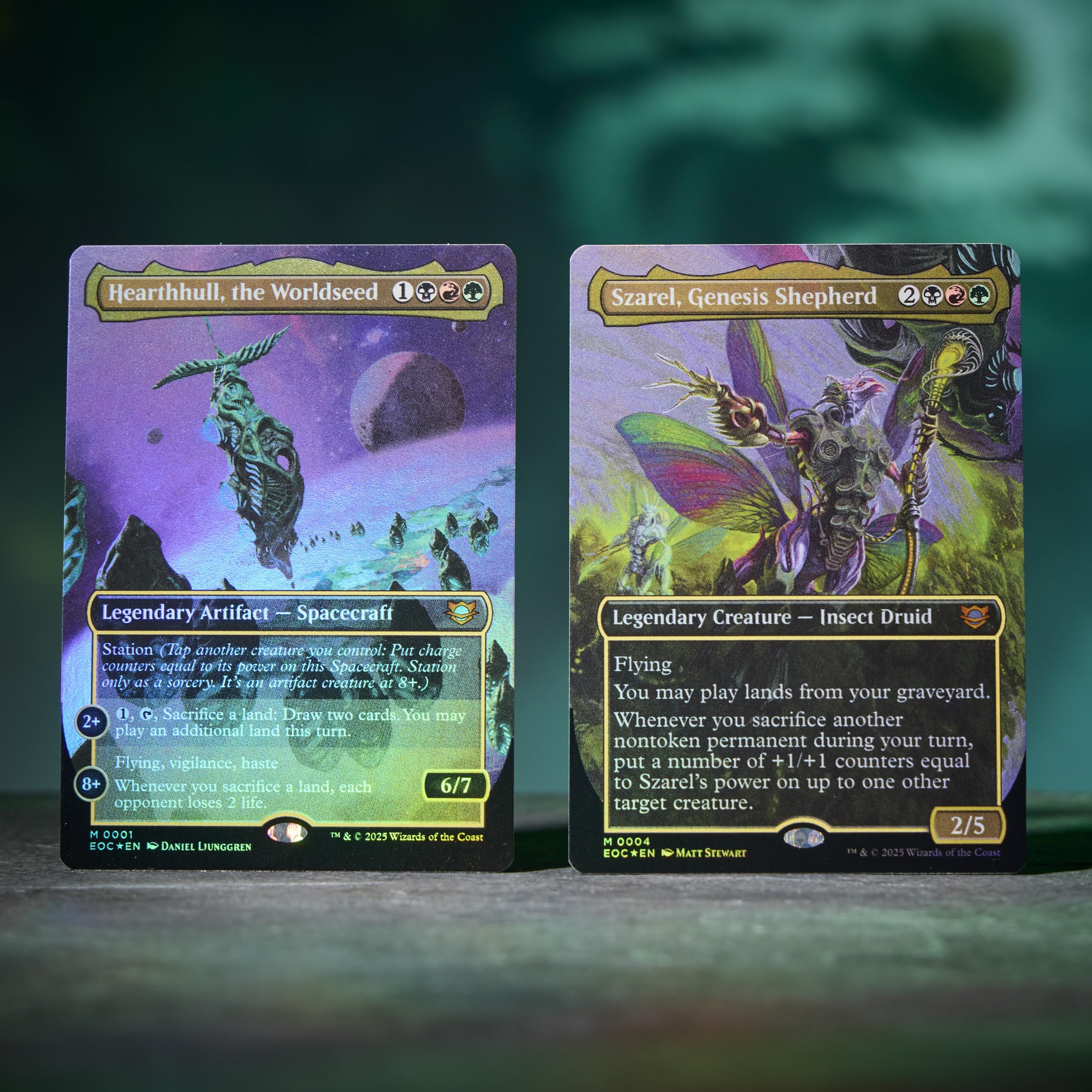 Magic: The Gathering World Shaper punchout counters organize quick setup.