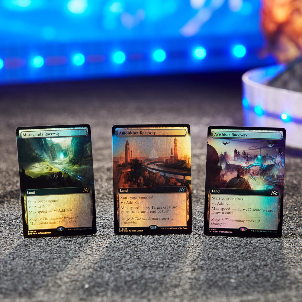 Magic: The Gathering Extended-Art cards from Finish Line Bundle with exclusive art