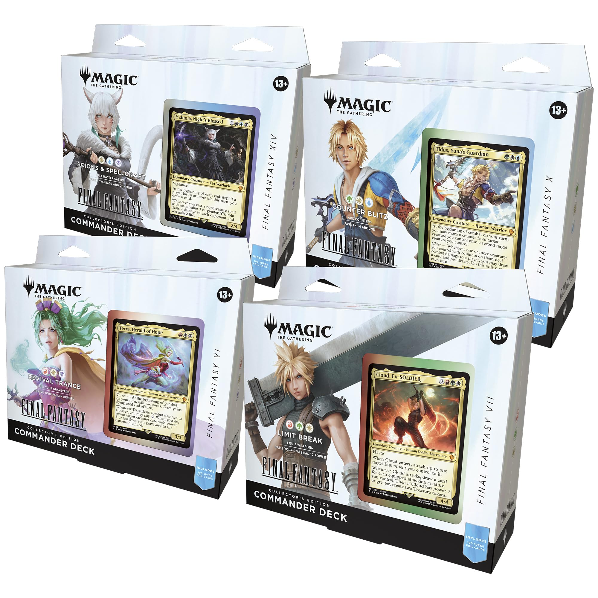 Magic: The Gathering Final Fantasy Collector Edition deck bundle featuring surge foil cards for epic multiplayer battles