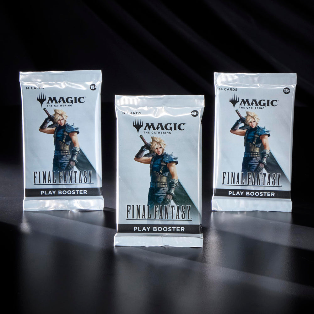 32 full-art lands from the Final Fantasy MTG bundle, 16 foil and 16 nonfoil.