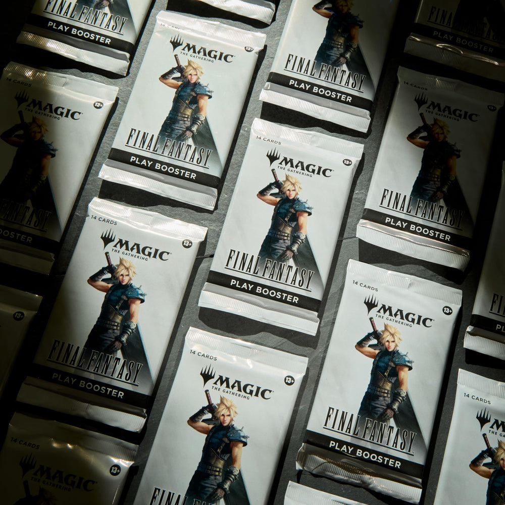 Magic: The Gathering Final Fantasy Play Booster Foil Card—adds shine to pulls and displays