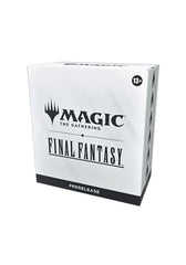 Magic: The Gathering Final Fantasy prerelease kit with six boosters and dice for game-night excitement.