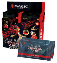 Magic: The Gathering Innistrad Crimson Vow Collector Booster Box front view showcases 12 packs for immersive play.