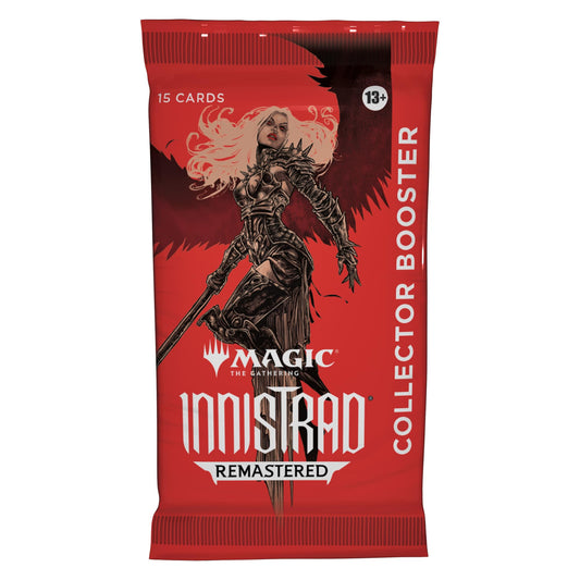 Magic: The Gathering Innistrad Remastered Collector Booster pack art highlighting rare possibilities for collectors