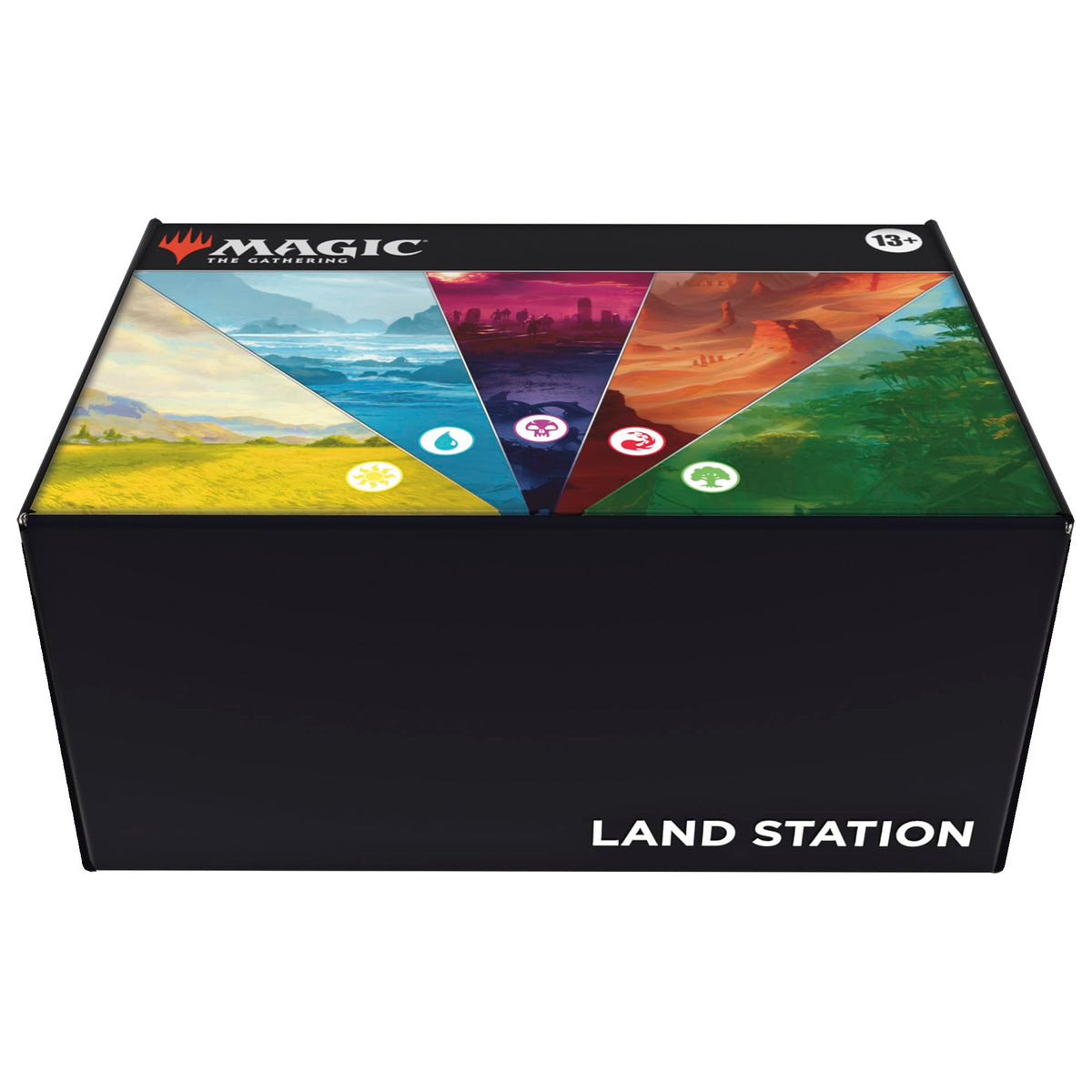 Magic: The Gathering Land Station box keeps 400 lands organized for quick setup.