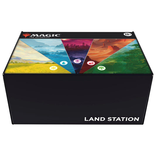 Magic: The Gathering Land Station box keeps 400 lands organized for quick setup.