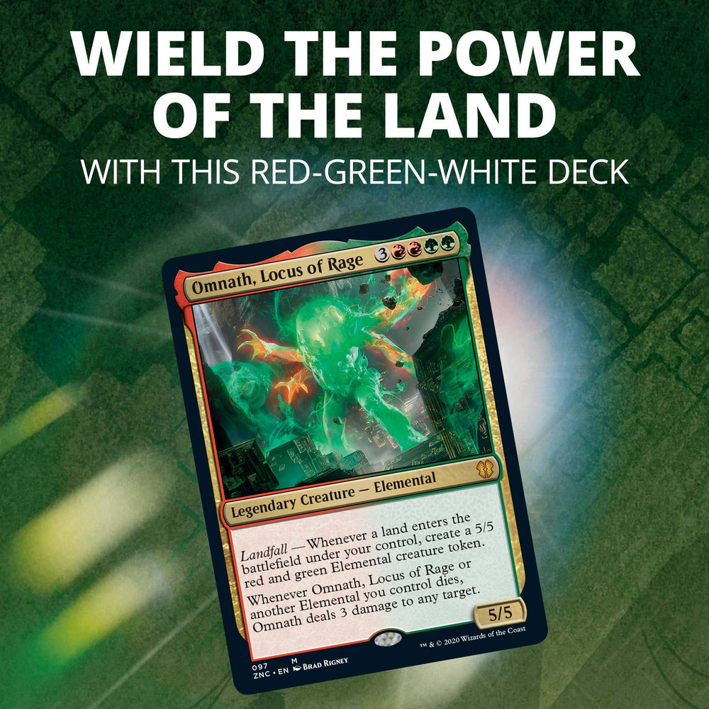 Magic: The Gathering Land Wrath sleeved cards ready for quick game setup.