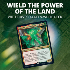 Magic: The Gathering Land Wrath sleeved cards ready for quick game setup.