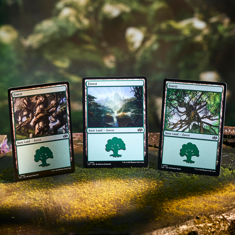 Magic: The Gathering Swamps lands with black mana for control-heavy plays.