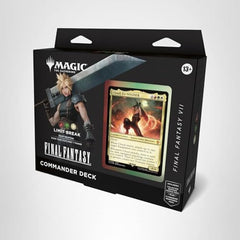 Magic: The Gathering Limit Break FFVII collector pack image shows rare foil cards for collection.