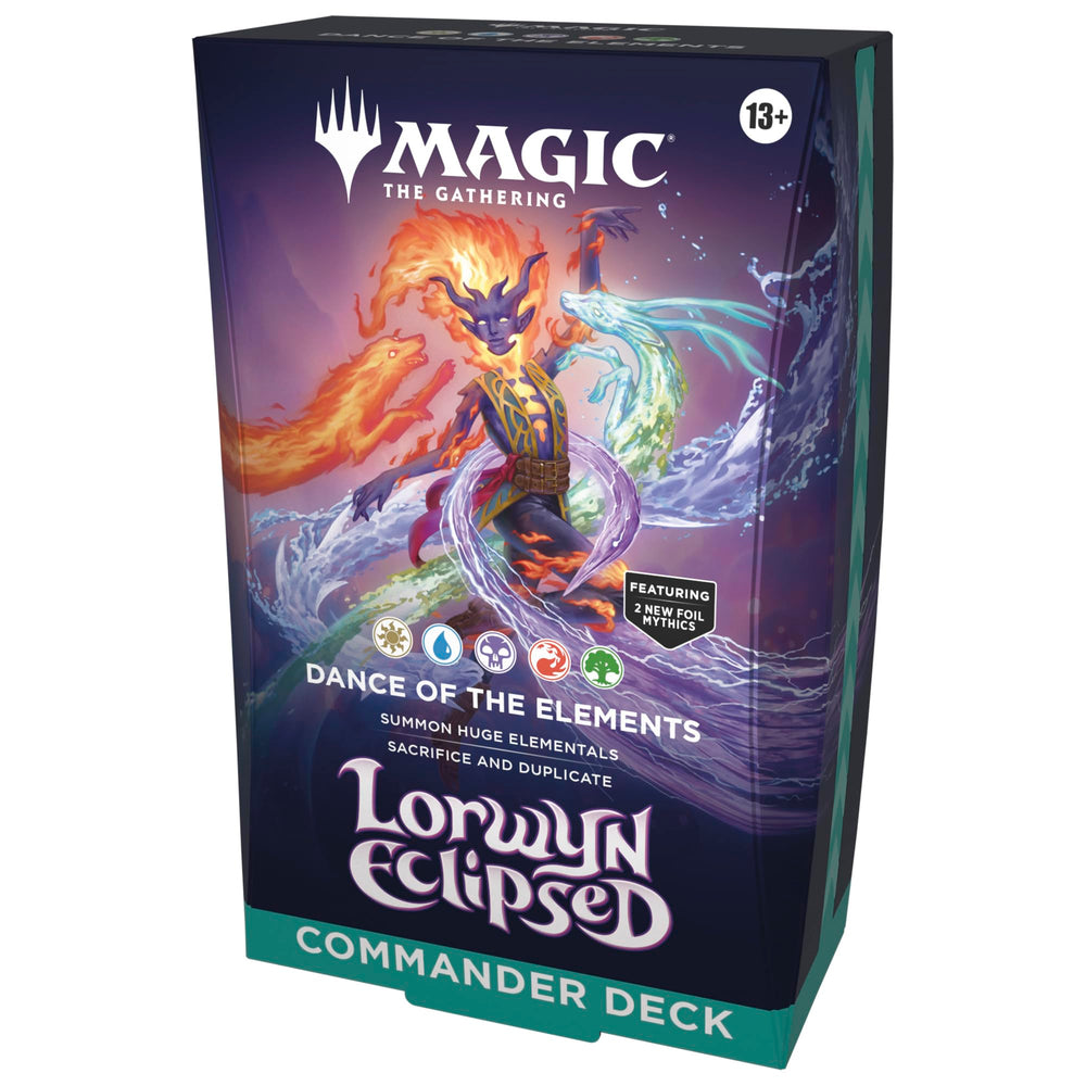 Magic: The Gathering Lorwyn Eclipsed deck box and cards for Commander play
