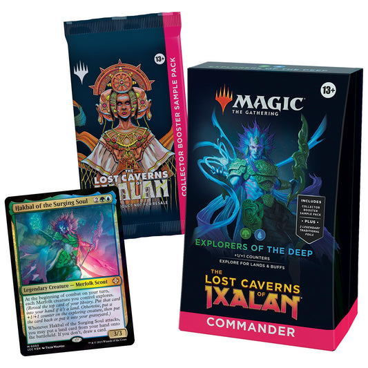 Magic: The Gathering Lost Caverns collector booster pack showing rare and foil cards