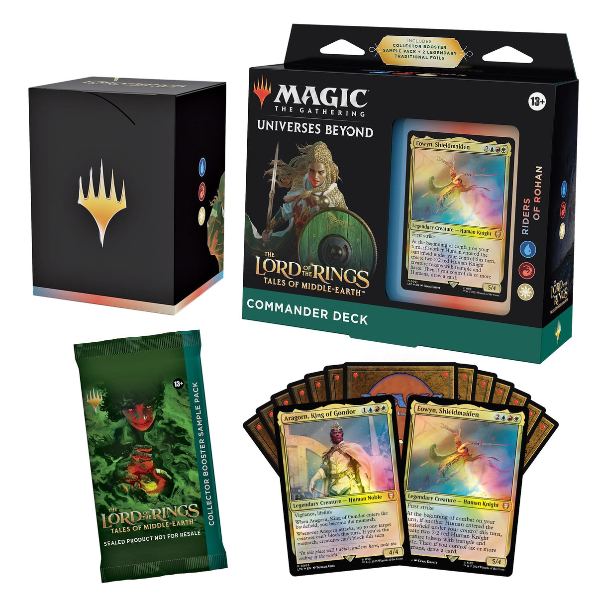 Magic: The Gathering Tales of Middle-Earth Riders of Rohan deck box front view.