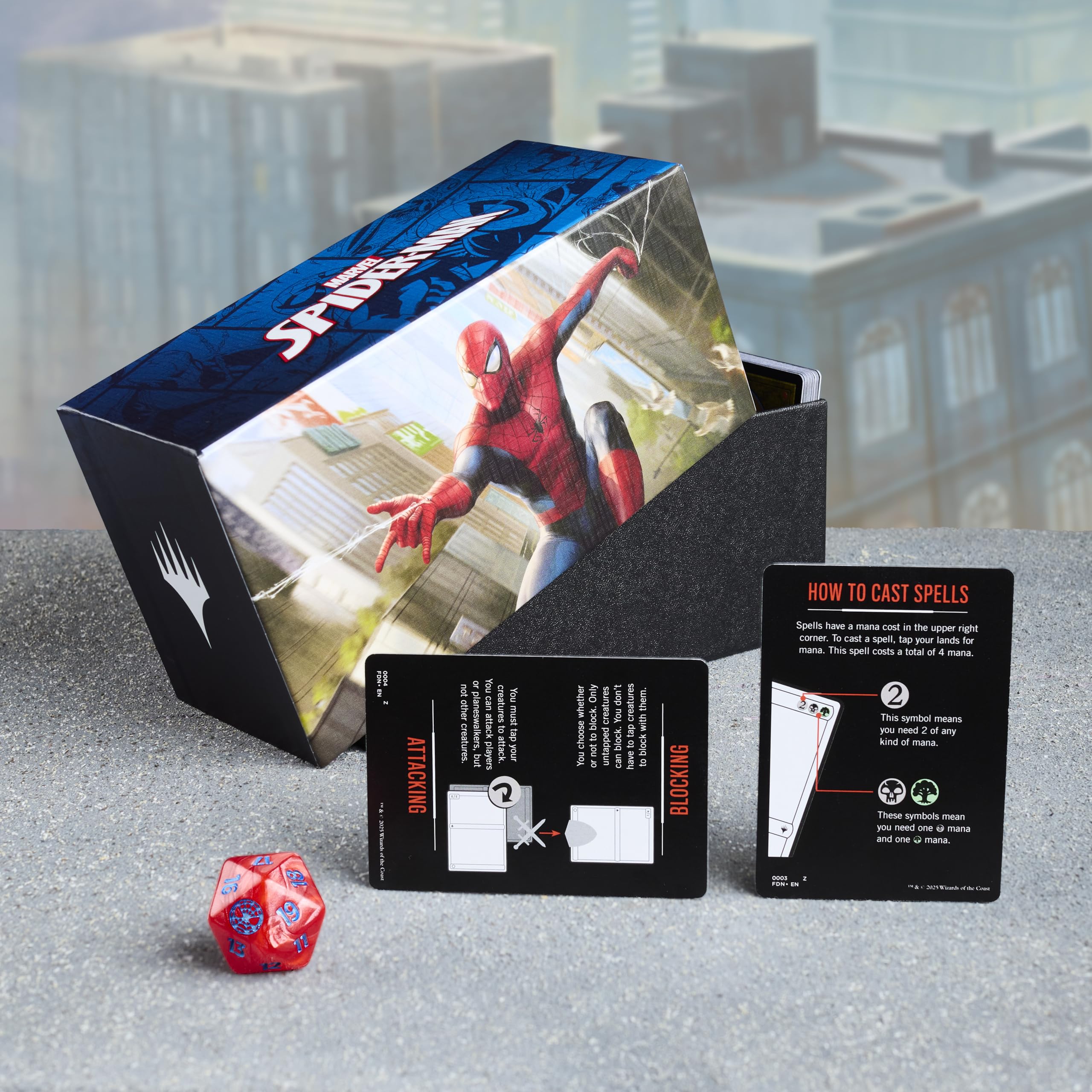 Magic: The Gathering Spider-Man storage box keeps decks neatly organized