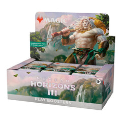 Magic: The Gathering Modern Horizons 3 booster box front view for Modern play and collection.