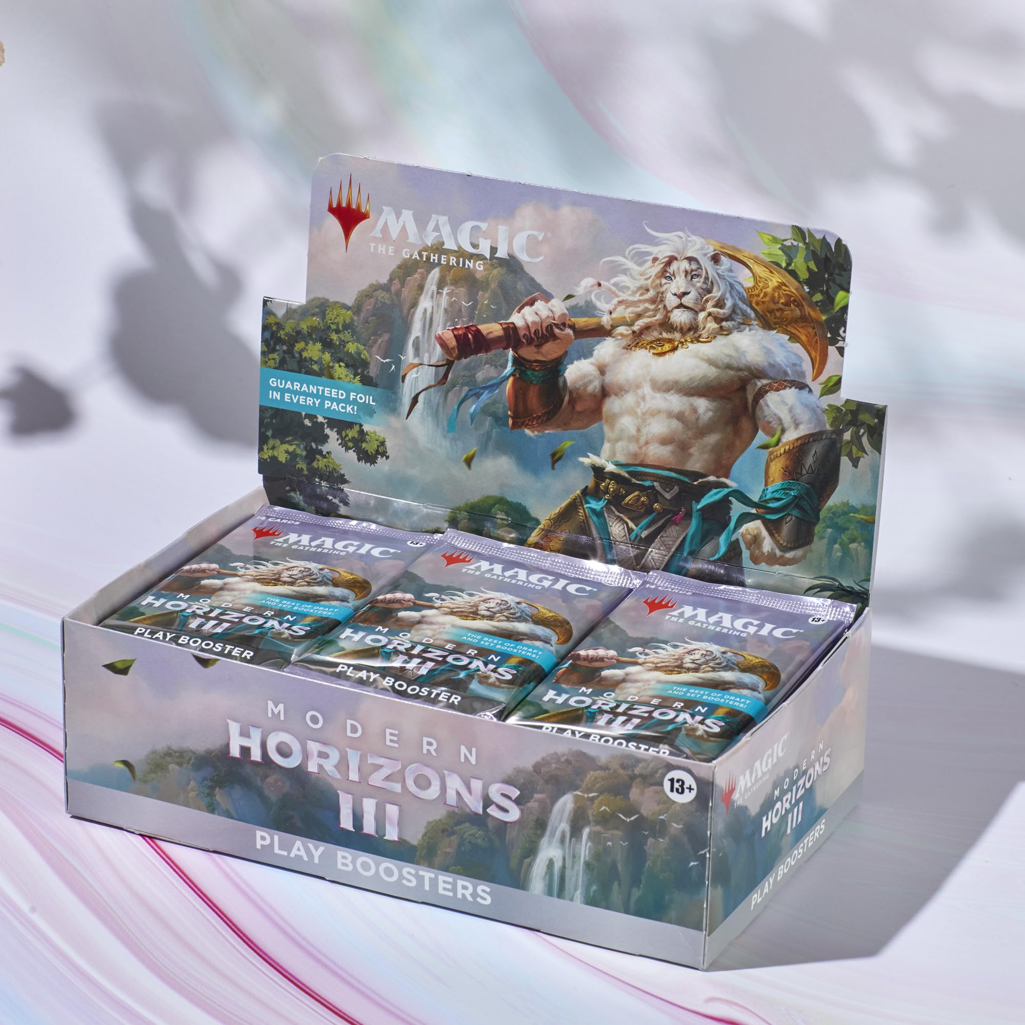 Magic: The Gathering Modern Horizons 3 booster packs spread showcasing variety for Limited play.