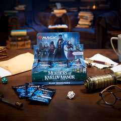 Magic: The Gathering Murders at Karlov Manor boosters spread, great for organizing a fun limited session.