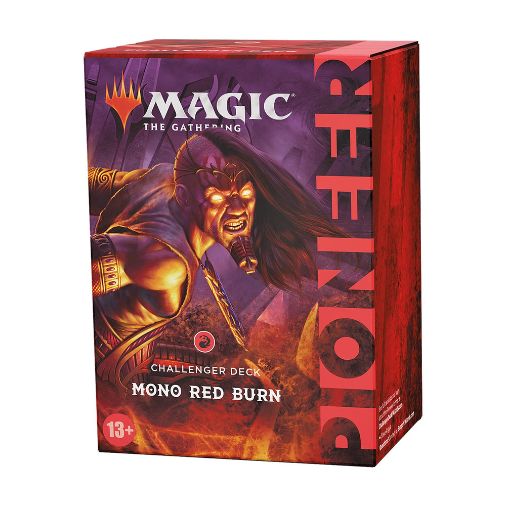 Magic: The Gathering Pioneer Challenger Deck 2021 Mono Red Burn packaging enables quick setup