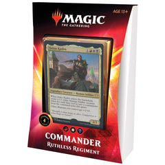 Magic: The Gathering Ruthless Regiment foil oversized Commander card for dramatic table presence and quick reference.