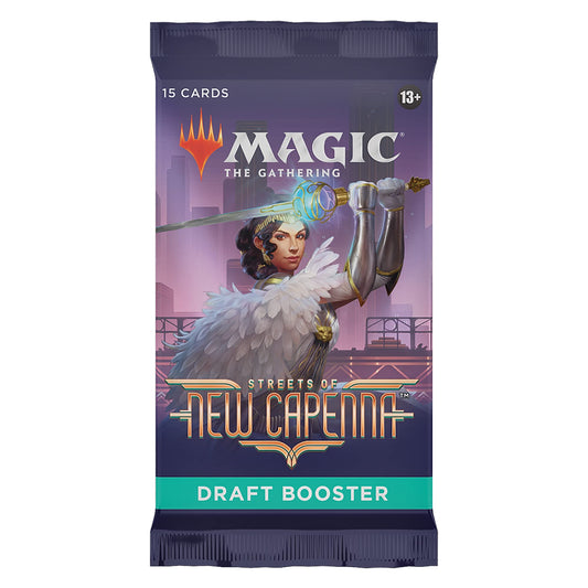 Magic: The Gathering Streets of New Capenna draft booster pack ready for quick drafting sessions.