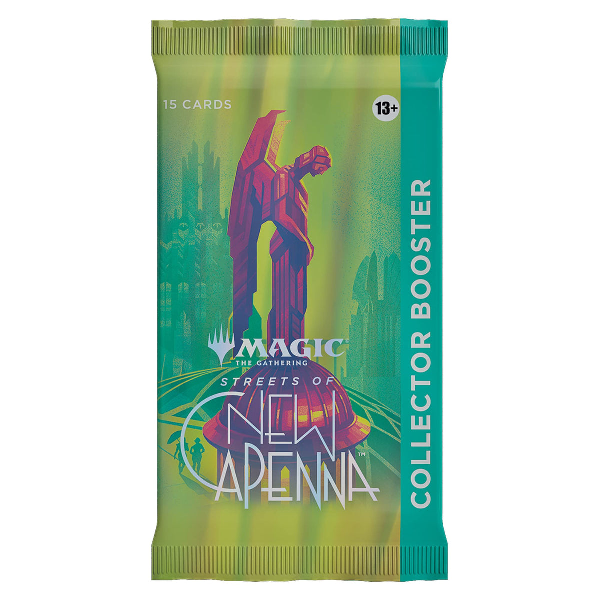 Magic: The Gathering Streets of New Capenna Collector Booster pack with 15 cards and foil options