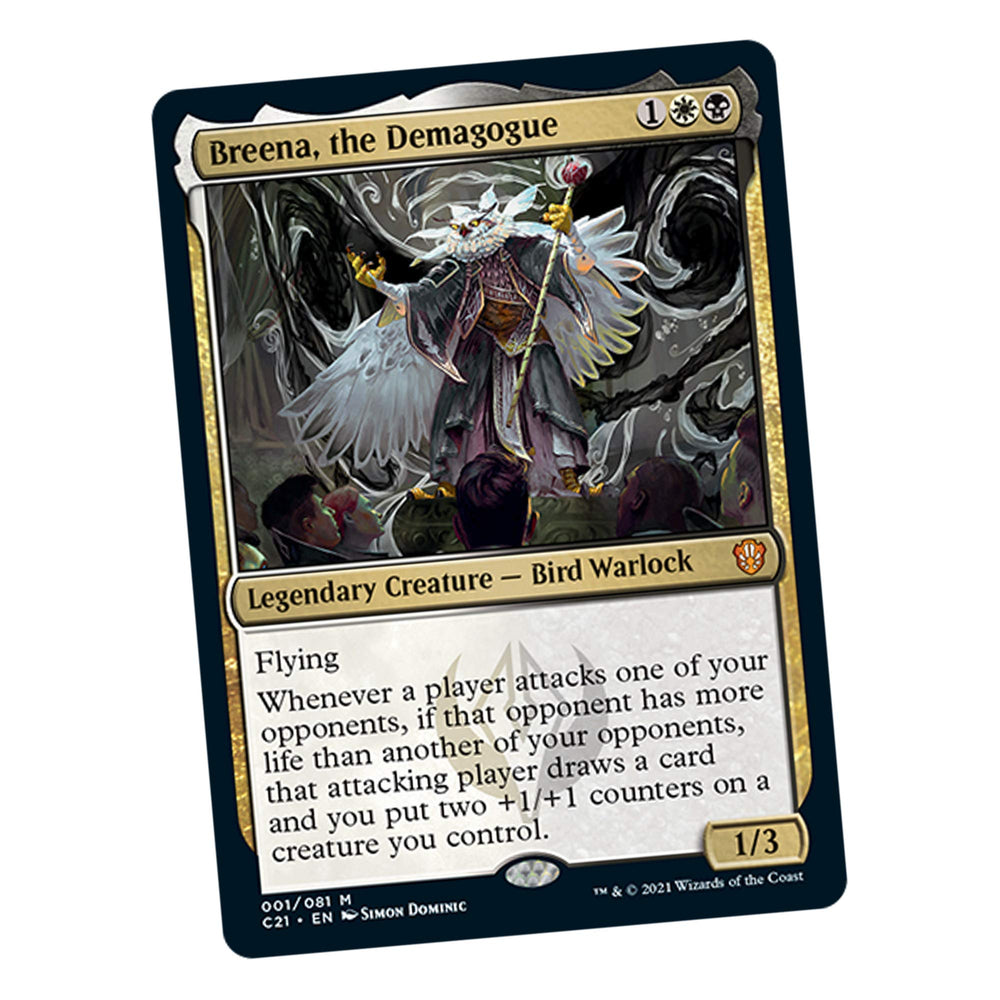 Magic: The Gathering Silverquill Statement deck display commander in foil etched style for collectors.