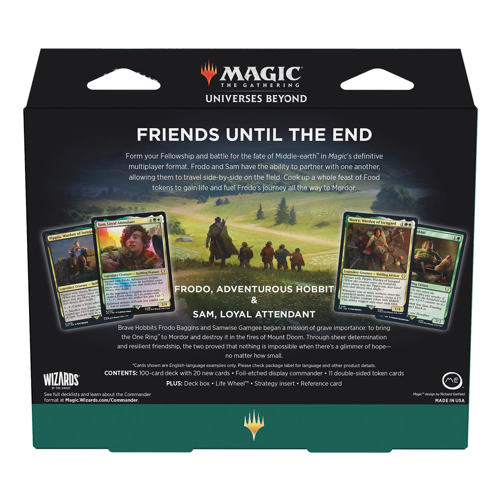 Magic: The Gathering Tales of Middle-earth strategy insert outlines deck ideas and tips.
