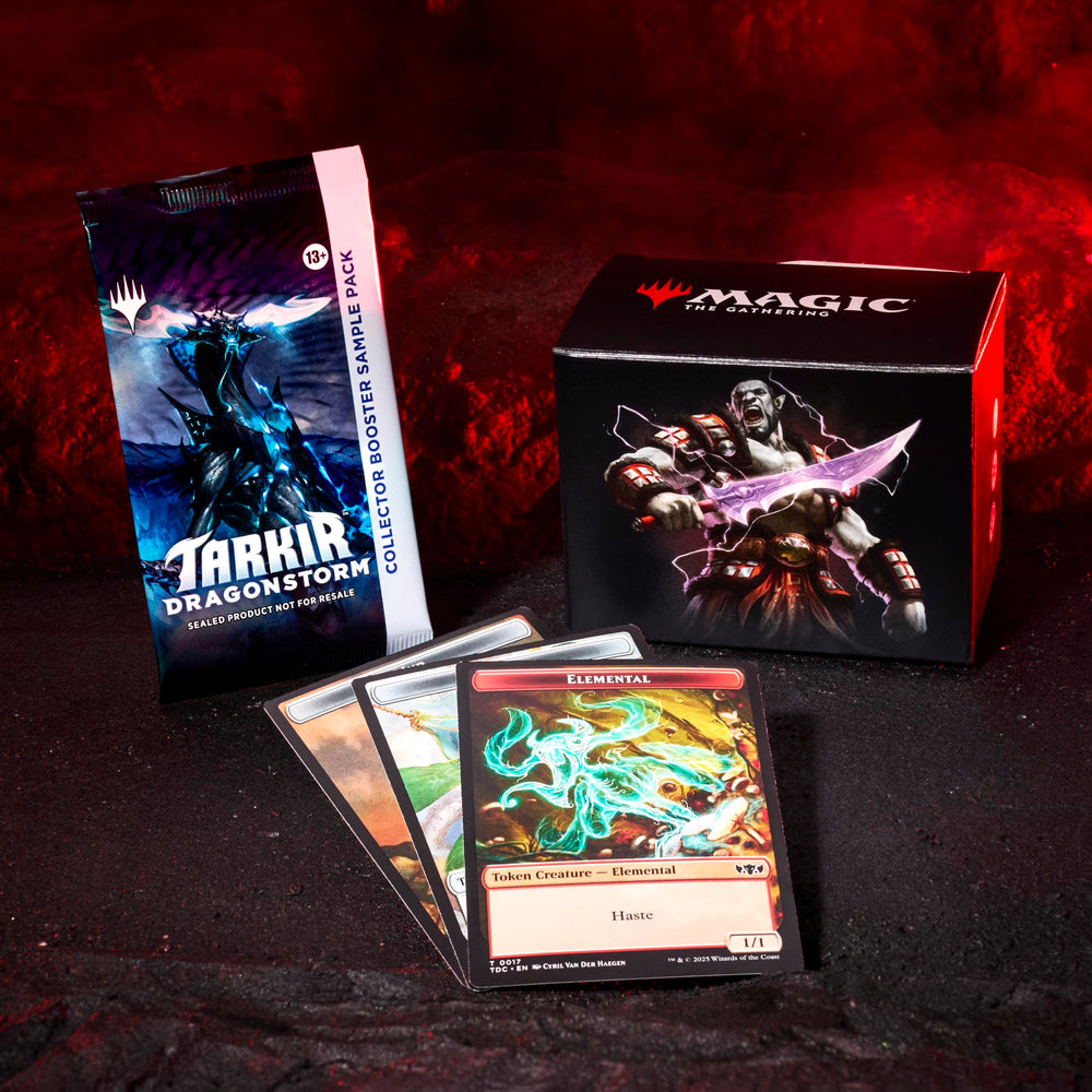 Tarkir Dragonstorm Collector Booster sample pack with rare and foil cards