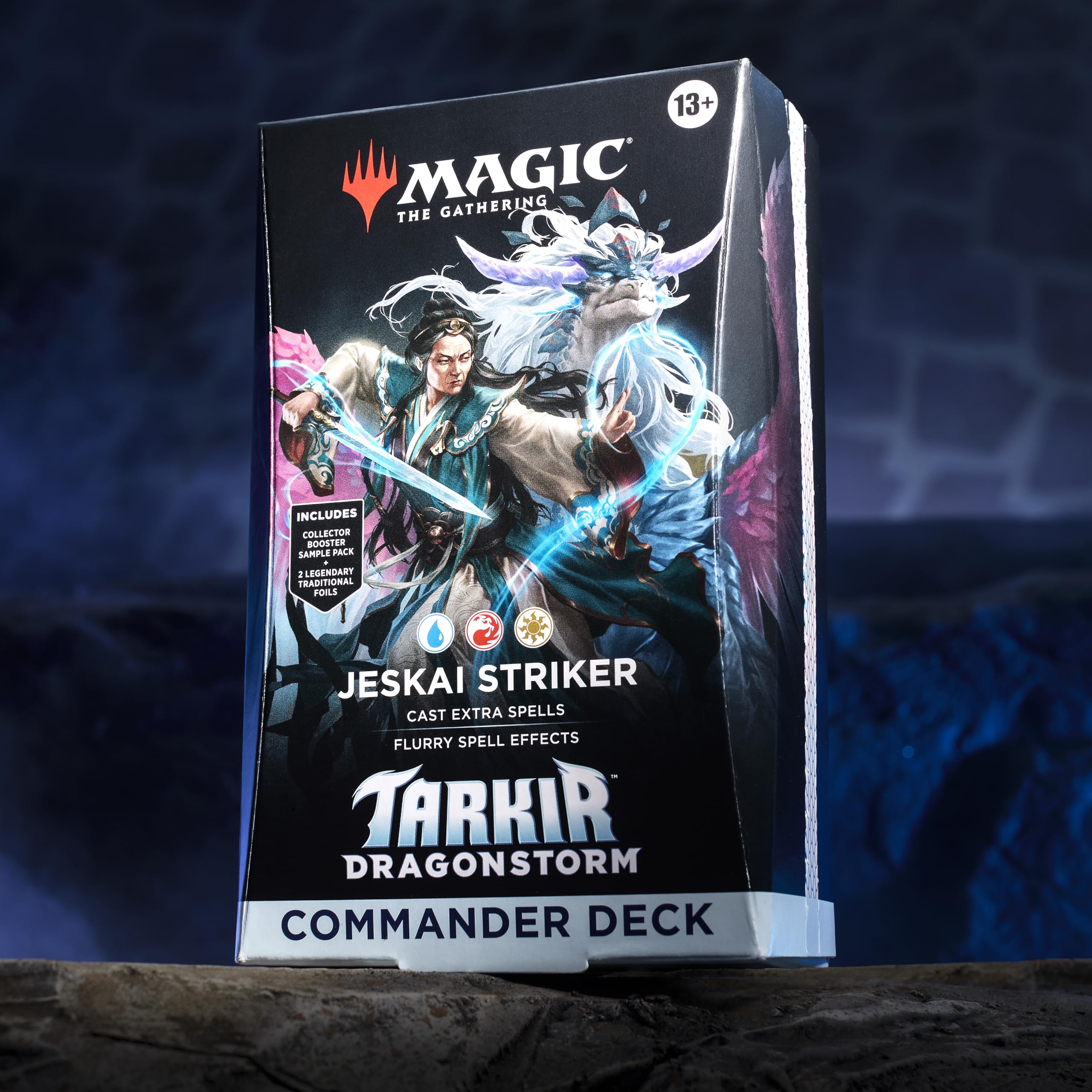Magic: The Gathering Tarkir Dragonstorm two foil borderless commanders showcased for premium aesthetics.