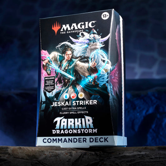 Magic: The Gathering Tarkir Dragonstorm two foil borderless commanders showcased for premium aesthetics.