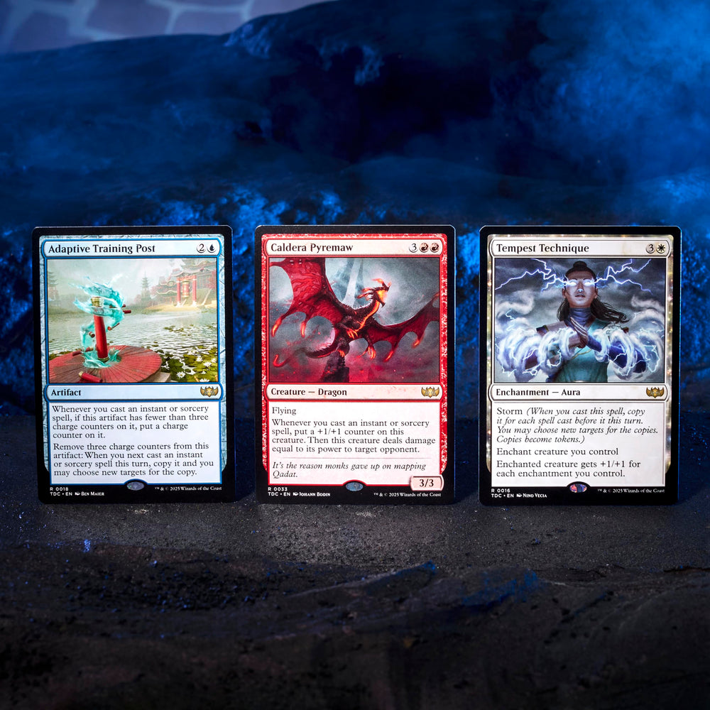 Magic: The Gathering Tarkir Dragonstorm strategy insert guiding deck ideas.