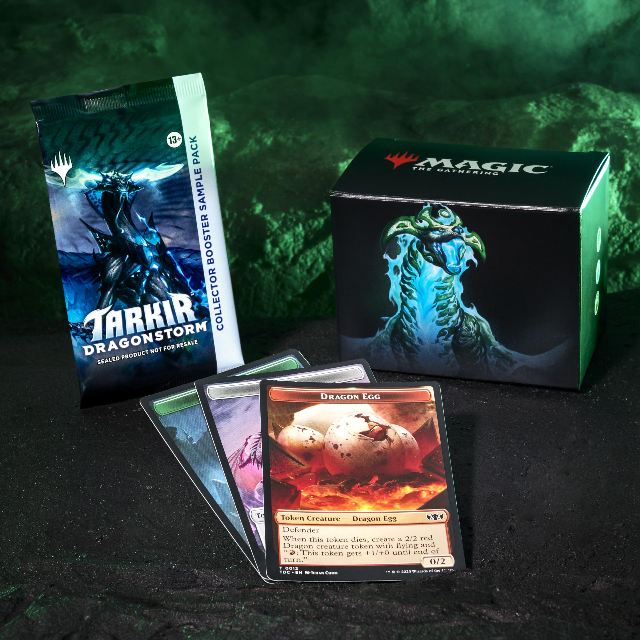 Magic: The Gathering Temur ramp and dragon synergy in action.