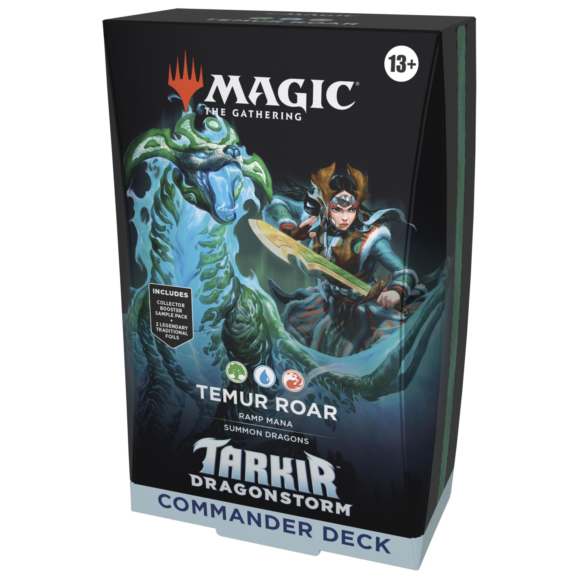 Magic: The Gathering Tarkir Dragonstorm Temur Roar deck cover showcases bold three-color energy.
