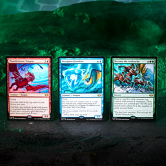 Magic: The Gathering Temur deck tokens double-sided for in-game tracking.
